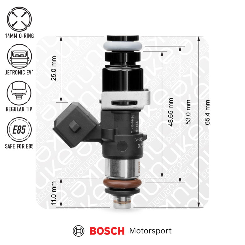 Bosch injector 1462cc, 53mm (EV14S), 4pcs flow matched