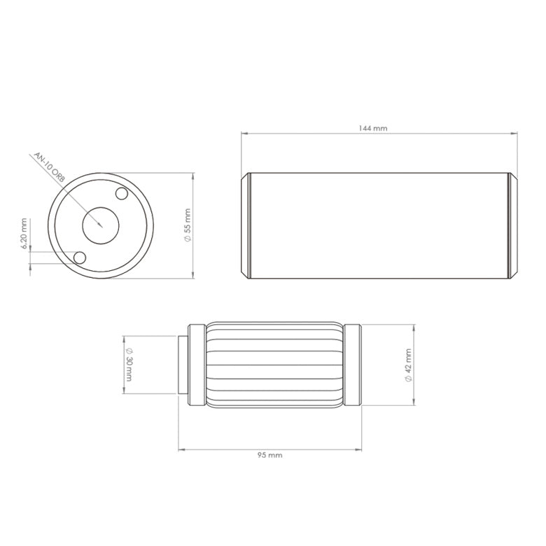 Fuel Filter Slim 100 micron AN-10