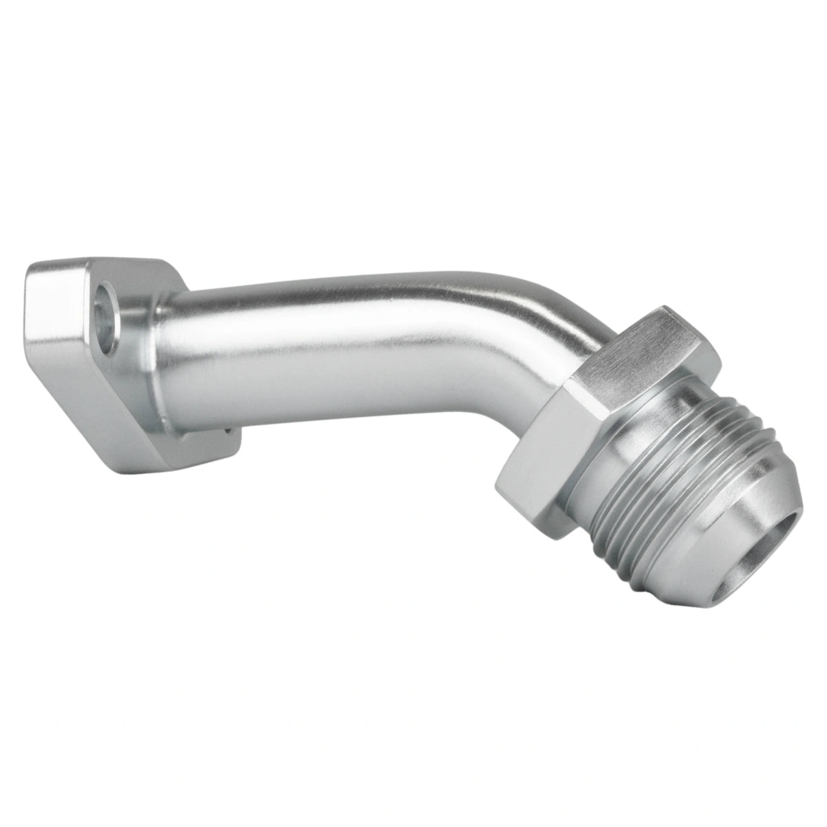 Oil return flang - AN12 long 45° Steel
