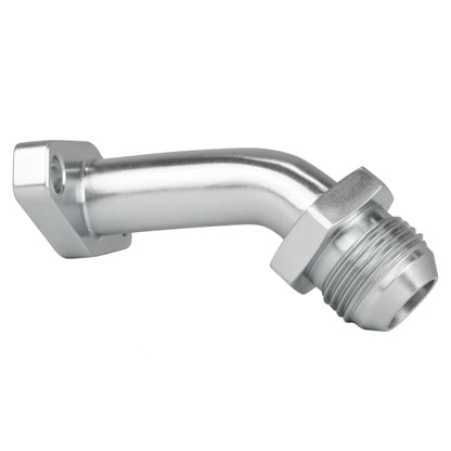 Oil return flang - AN12 long 45° Steel