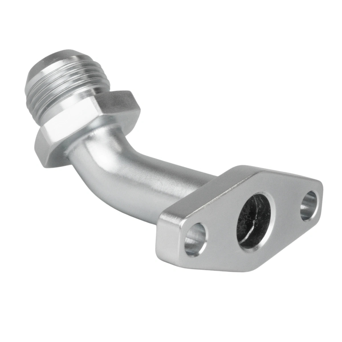 Oil return flang - AN12 long 45° Steel