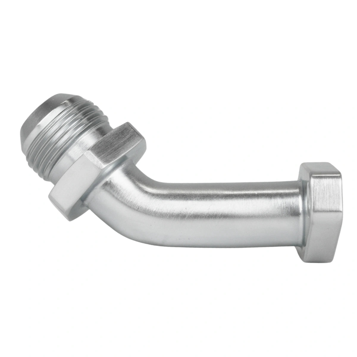 Oil return flang - AN12 long 45° Steel