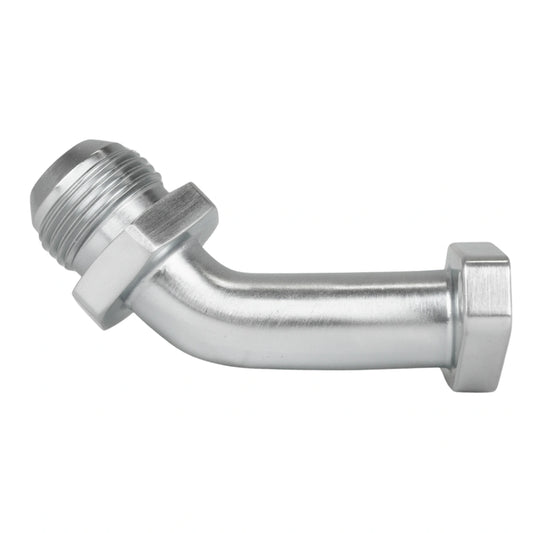 Oil return flang - AN12 long 45° Steel