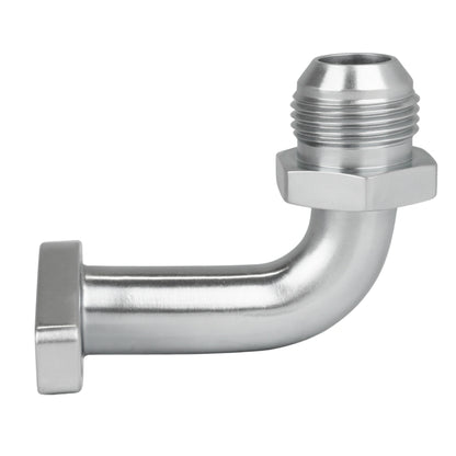 Oil return flang - AN12 long 90° Steel