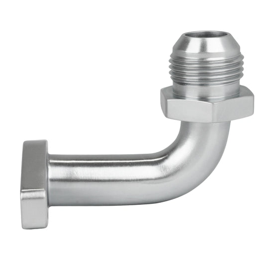 Oil return flang - AN12 long 90° Steel