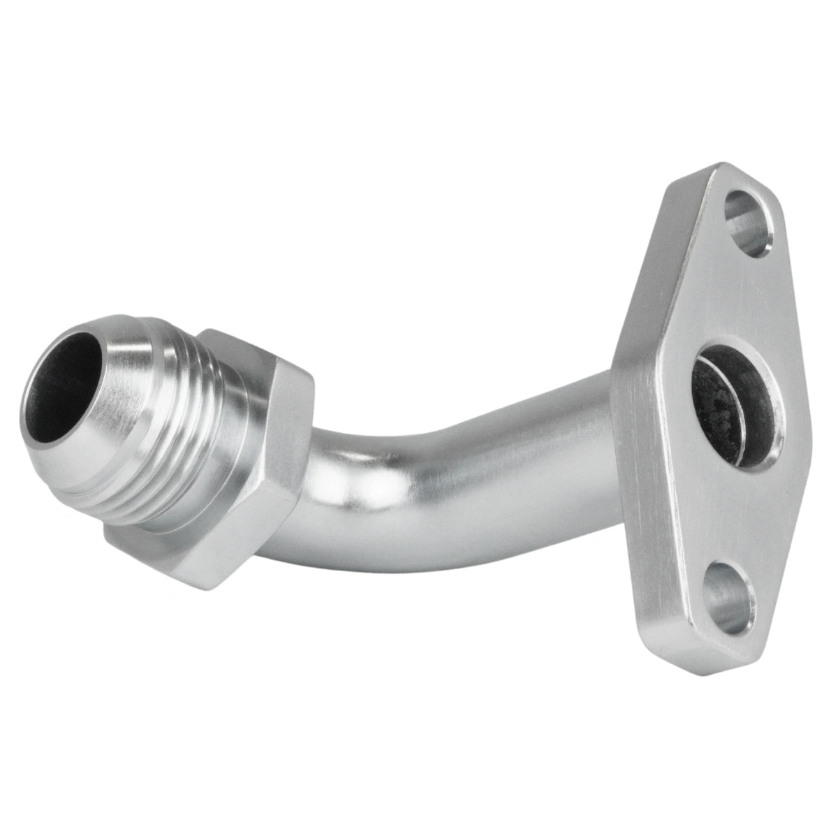 Oil return flang - AN12 long 90° Steel