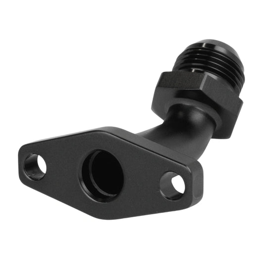 Oil return flang - AN12 long 45° Aluminum