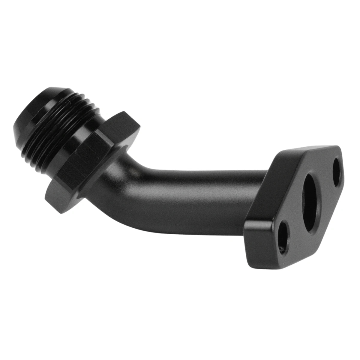 Oil return flang - AN12 long 45° Aluminum