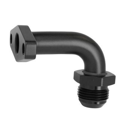 Oil return flang - AN12 long 90° Aluminum
