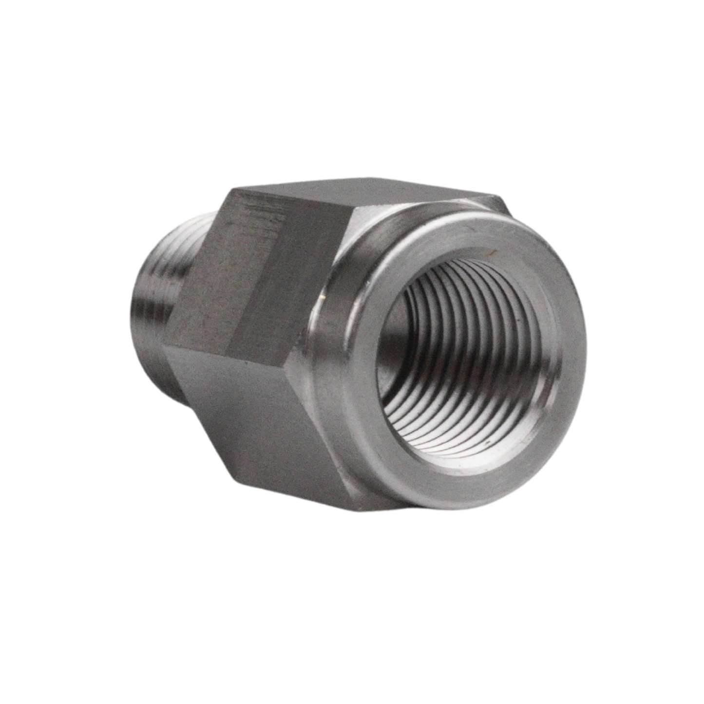 Adapter M10 x 1 female to 1/8 NPT male - Stainless steel
